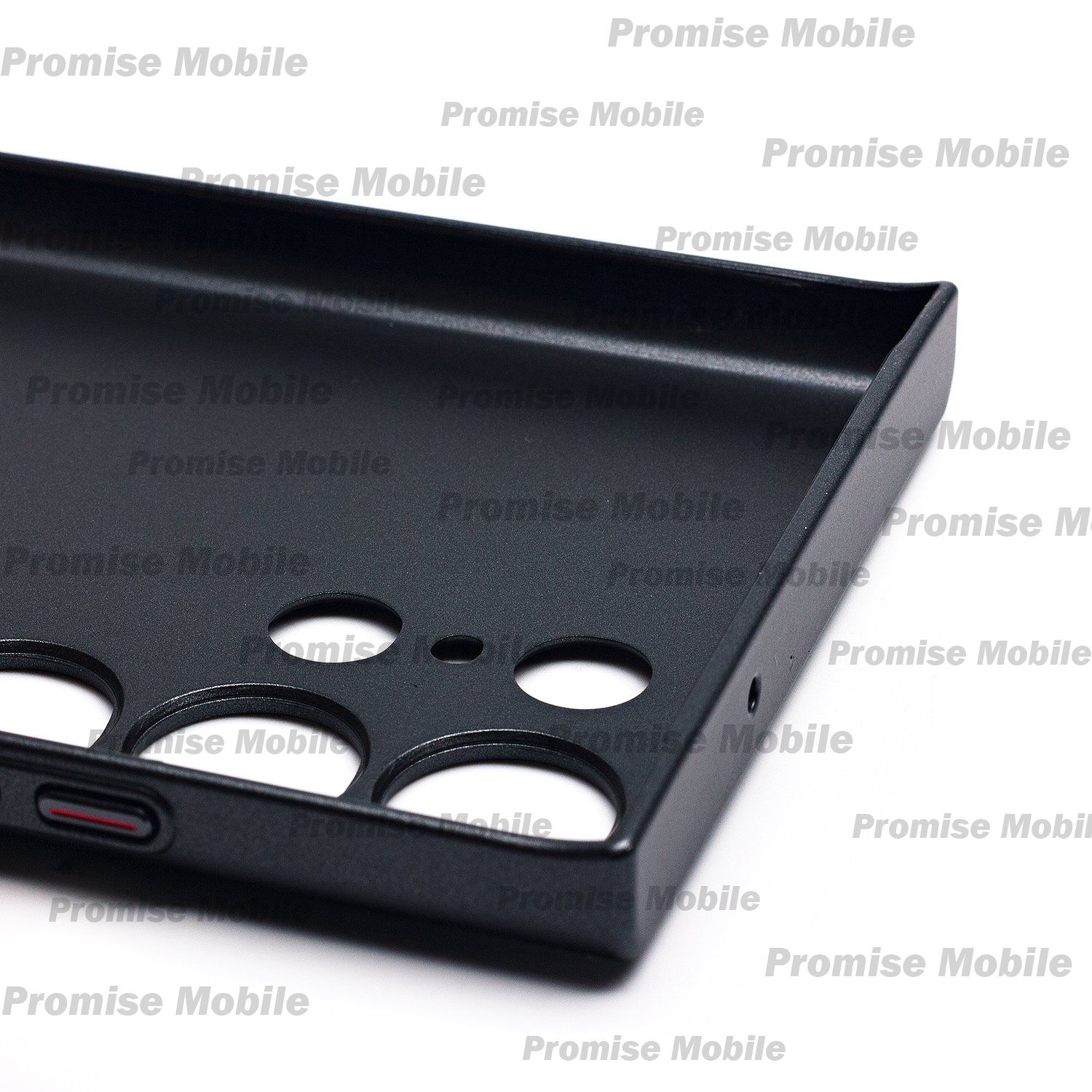Чехол для Samsung SM-S918B (Galaxy S23 Ultra) пластиковый рифленый <черный> ― Розничный PromiseMobile