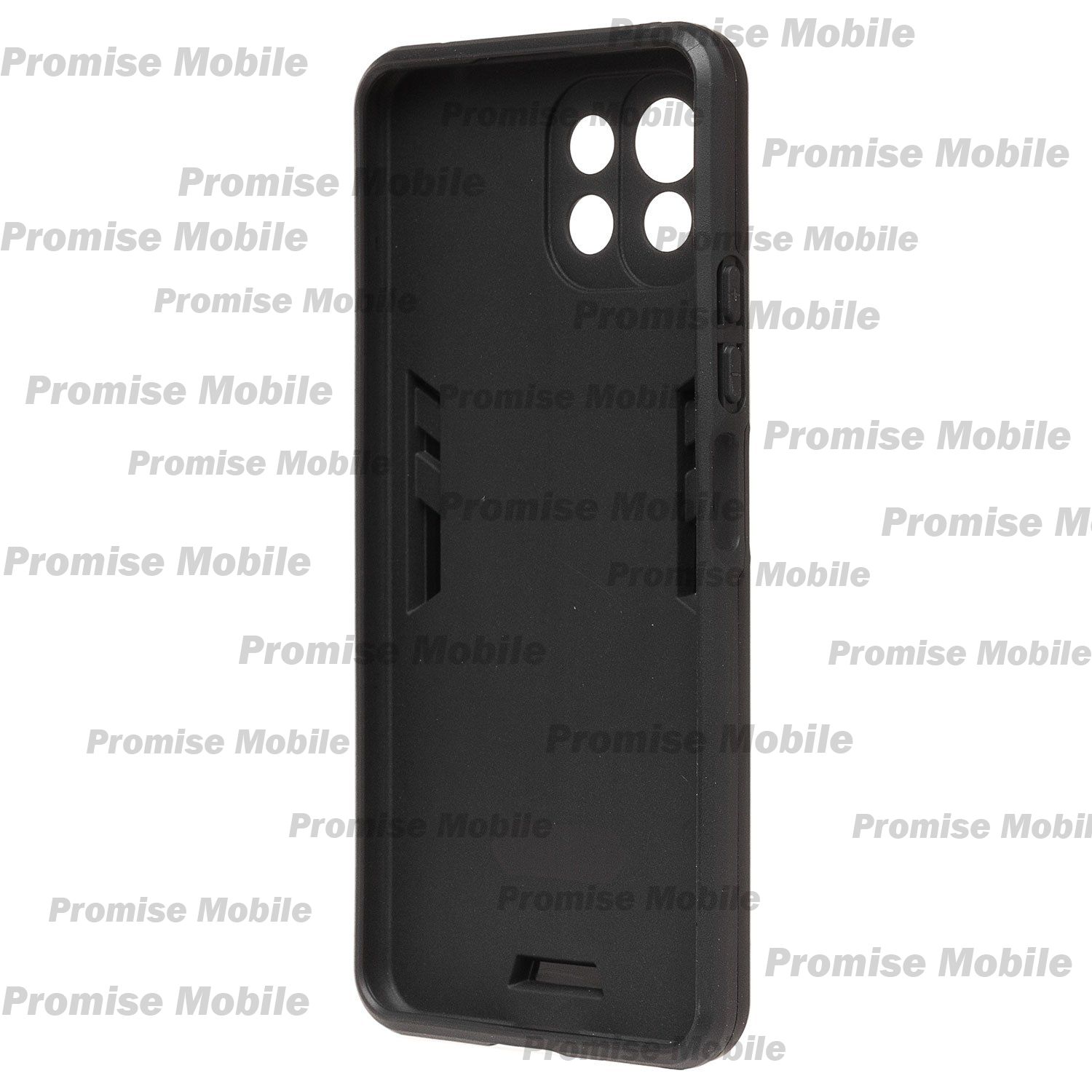 Чехол для Xiaomi Mi 11 Lite 5G силиконовый противоударный с кольцом <черный> ― Розничный PromiseMobile