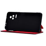 Чехол для Xiaomi 22021211RG флип боковой кожзам №4 <красный>