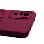Чехол для Xiaomi M2101K7BL силиконовый с картхолдером №4 <бордовый>