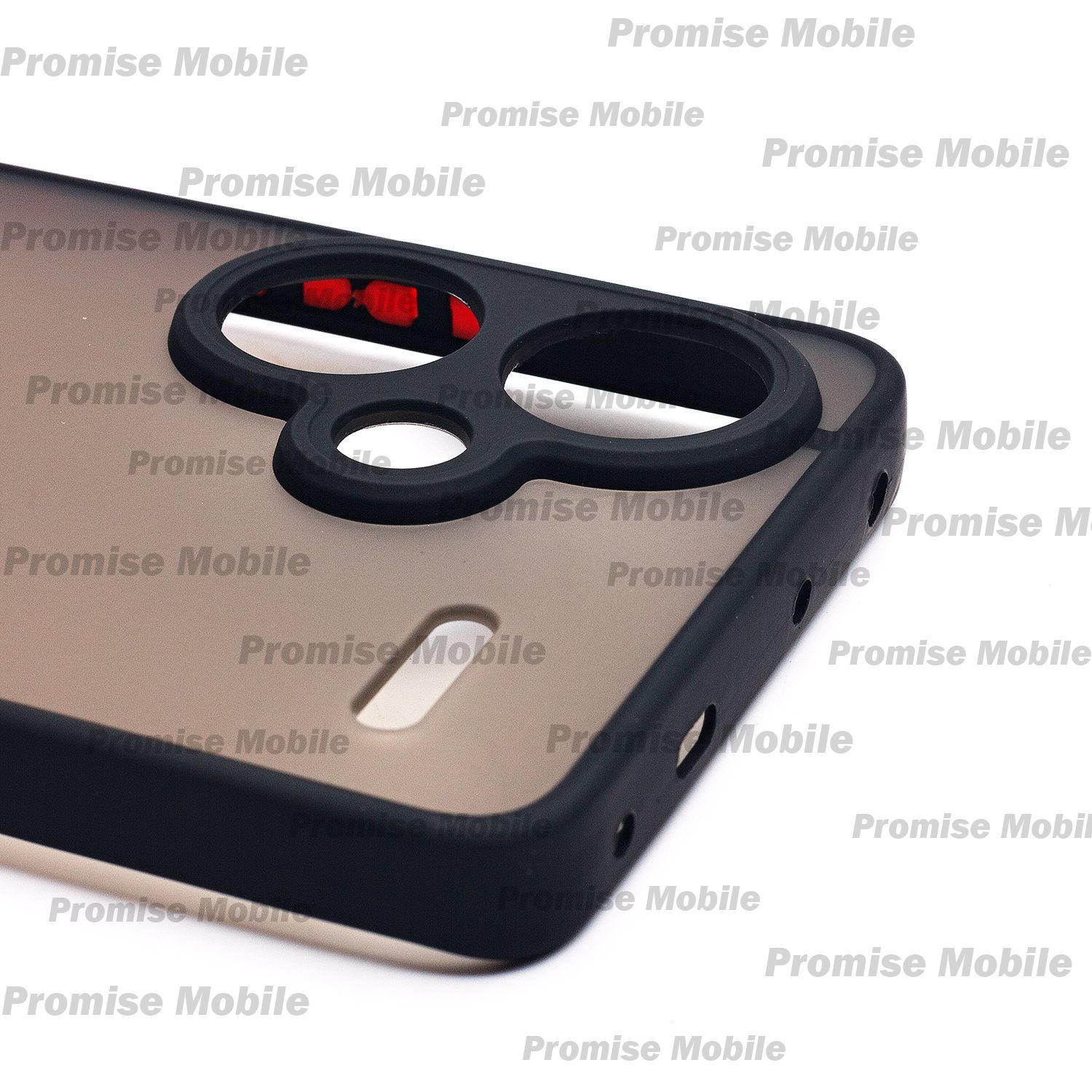 Чехол для Xiaomi 23090RA98G пластиковый с окантовкой <черный> ― Розничный PromiseMobile