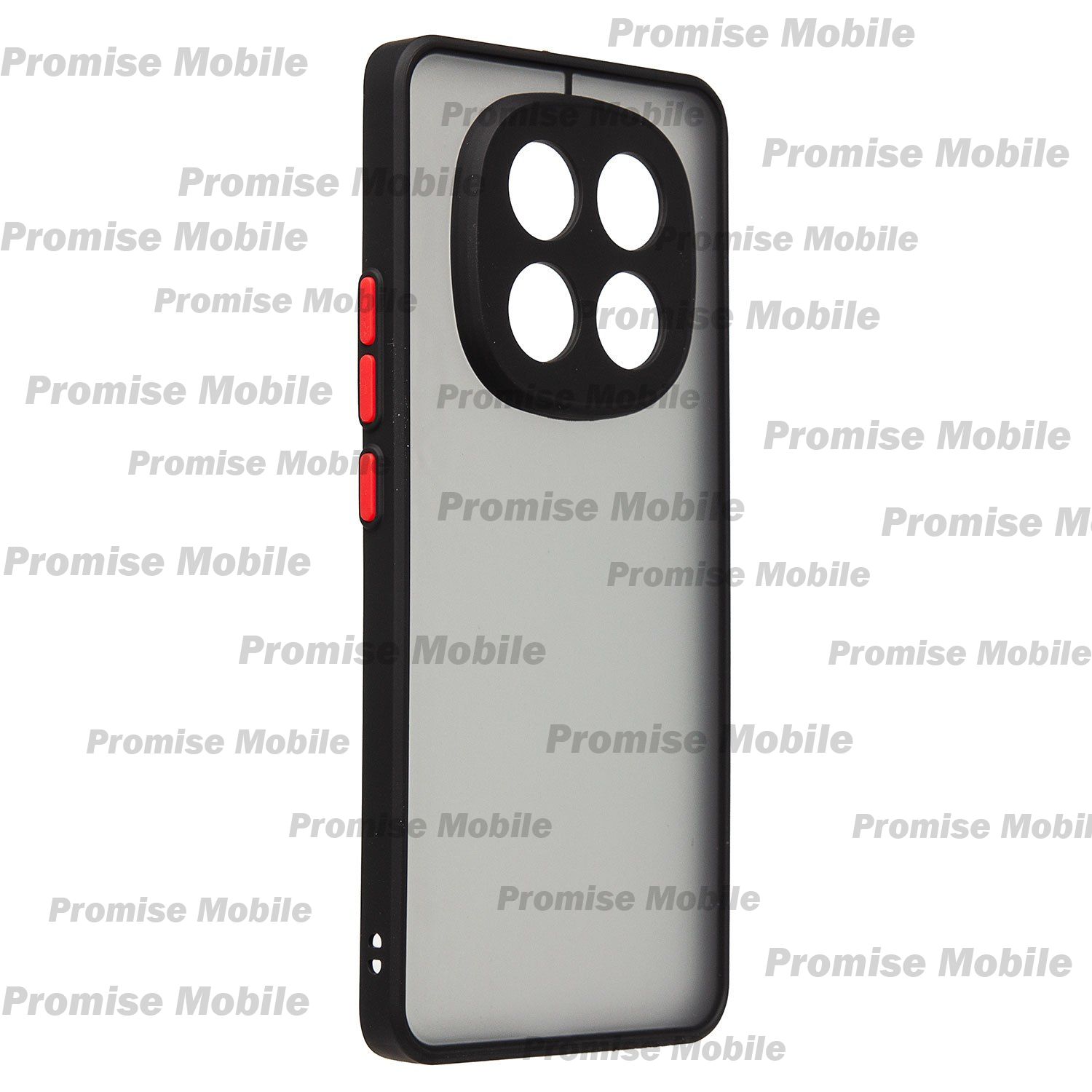 Чехол для Xiaomi Redmi Note 14 Pro+ пластиковый с окантовкой <черный> ― Розничный PromiseMobile