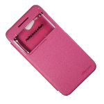Чехол для HTC Desire 616 Dual Sim флип боковой пластик-кожзам с окошком Nillkin Sparkle <красный>