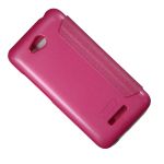 Чехол для HTC Desire 616 Dual Sim флип боковой пластик-кожзам с окошком Nillkin Sparkle <красный>