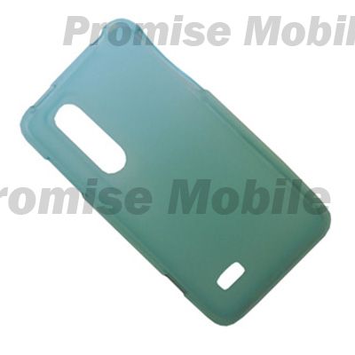 Чехол для LG P920 (Optimus 3D) силиконовый матовый <голубой> ― Розничный PromiseMobile