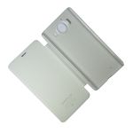 Чехол для Microsoft 950 Dual Sim флип боковой пластик-кожзам Nillkin Sparkle <белый>