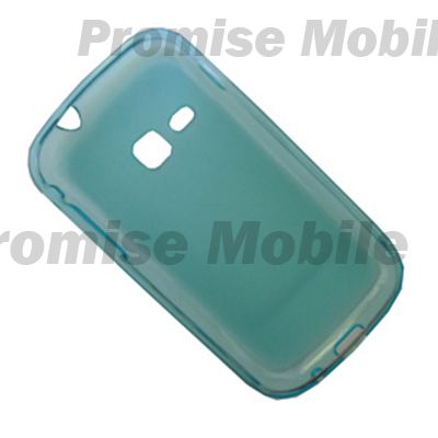 Чехол для Samsung S6500 (Galaxy mini II) силиконовый матовый <голубой> ― Розничный PromiseMobile