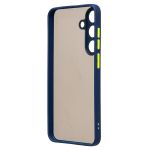 Чехол для Samsung SM-S936B (Galaxy S25 Plus) пластиковый с окантовкой <темно-синий>