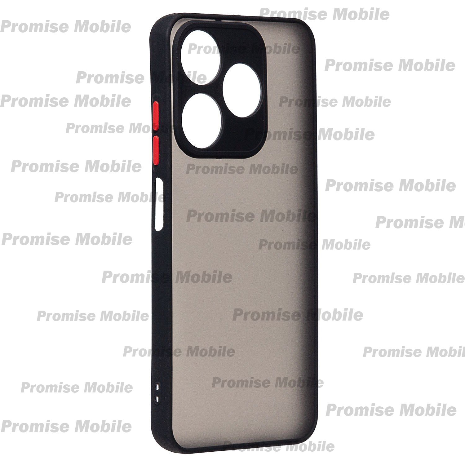 Чехол для Tecno Spark 10 (KI5q) пластиковый с окантовкой <черный> ― Розничный PromiseMobile