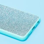 Чехол для Samsung SM-A725F (Galaxy A72) пластиковый с блестками <голубой>