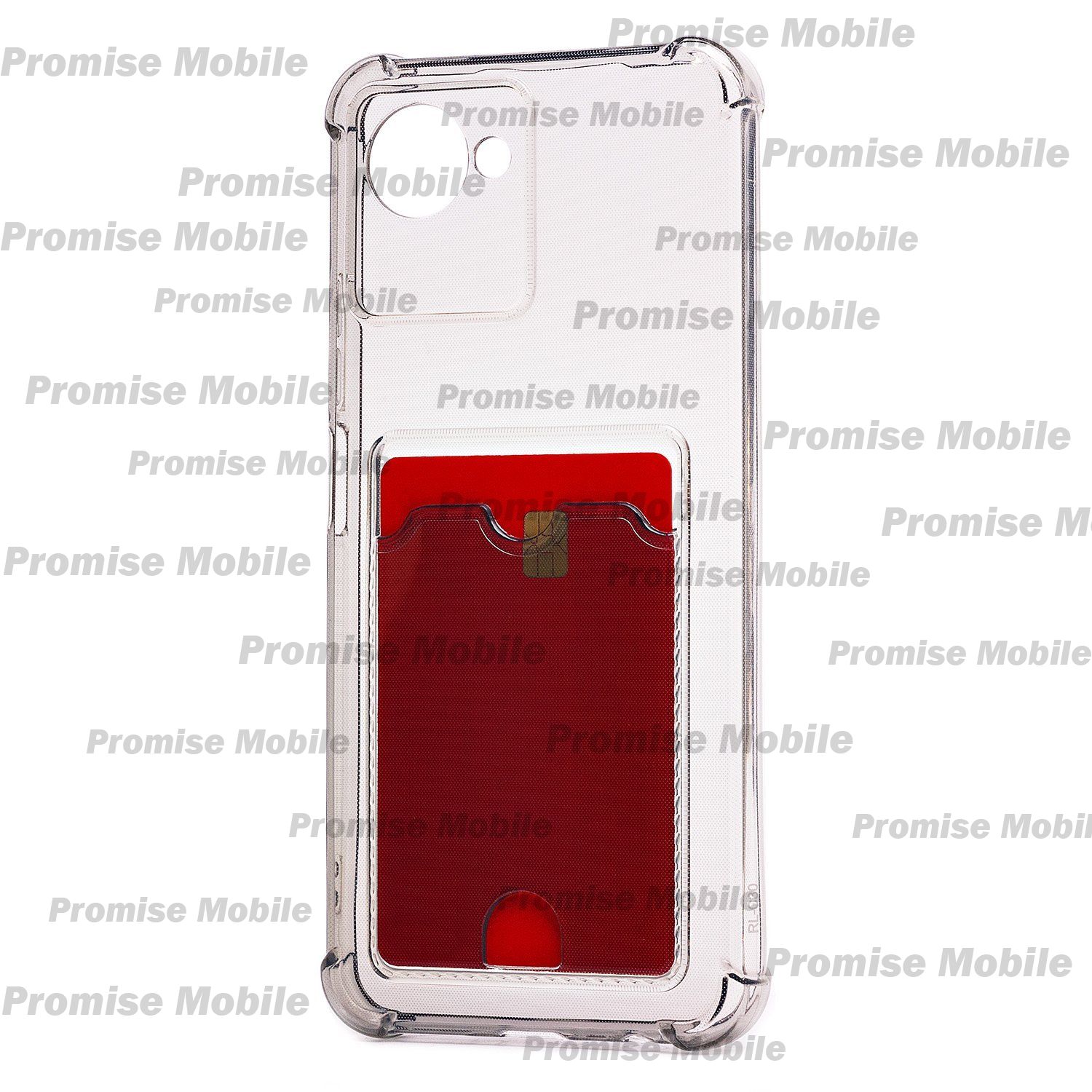 Чехол для Realme C30 силиконовый с картхолдером №2 <черный> ― Розничный PromiseMobile