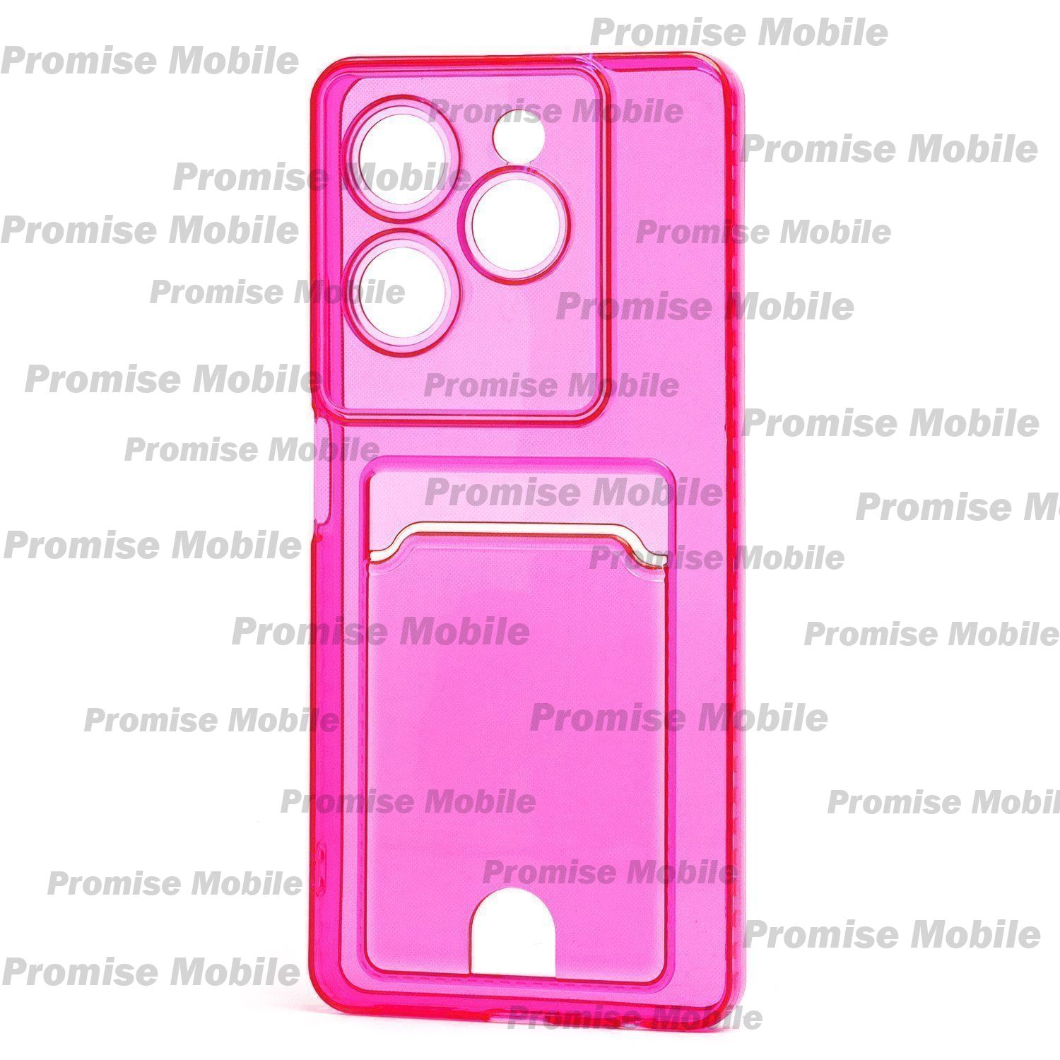 Чехол для Tecno Spark 20 Pro (KJ6) силиконовый с картхолдером №2 <розовый> ― Розничный PromiseMobile