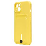 Чехол для Apple iPhone 13 силиконовый с картхолдером №4 <желтый>