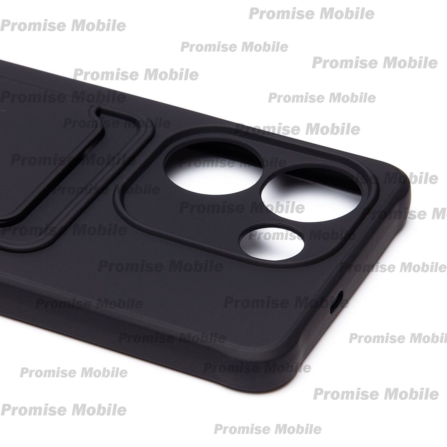 Чехол для Tecno Camon 20 (CK6n) силиконовый с картхолдером №4 <черный> ― Розничный PromiseMobile