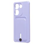 Чехол для Tecno Camon 20 (CK6n) силиконовый с картхолдером №4 <светло-фиолетовый>