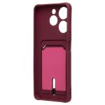 Чехол для Tecno Spark 10 Pro (KI7) силиконовый с картхолдером №4 <бордовый>