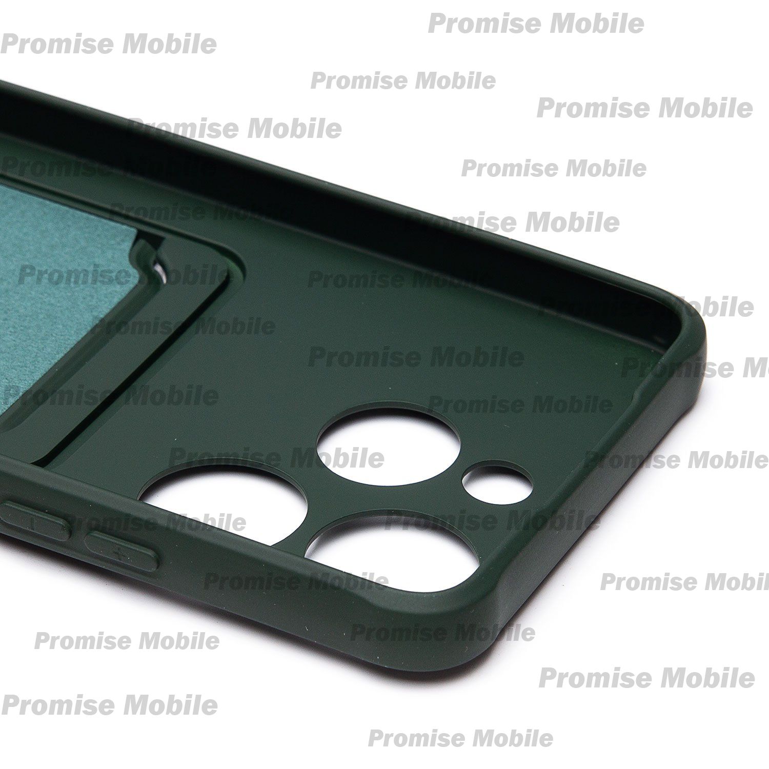 Чехол для Tecno Spark 10 Pro (KI7) силиконовый с картхолдером №4 <зеленый> ― Розничный PromiseMobile