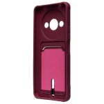 Чехол для Xiaomi 23129RN51X силиконовый с картхолдером №4 <бордовый>