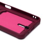 Чехол для Xiaomi 23129RN51X силиконовый с картхолдером №4 <бордовый>