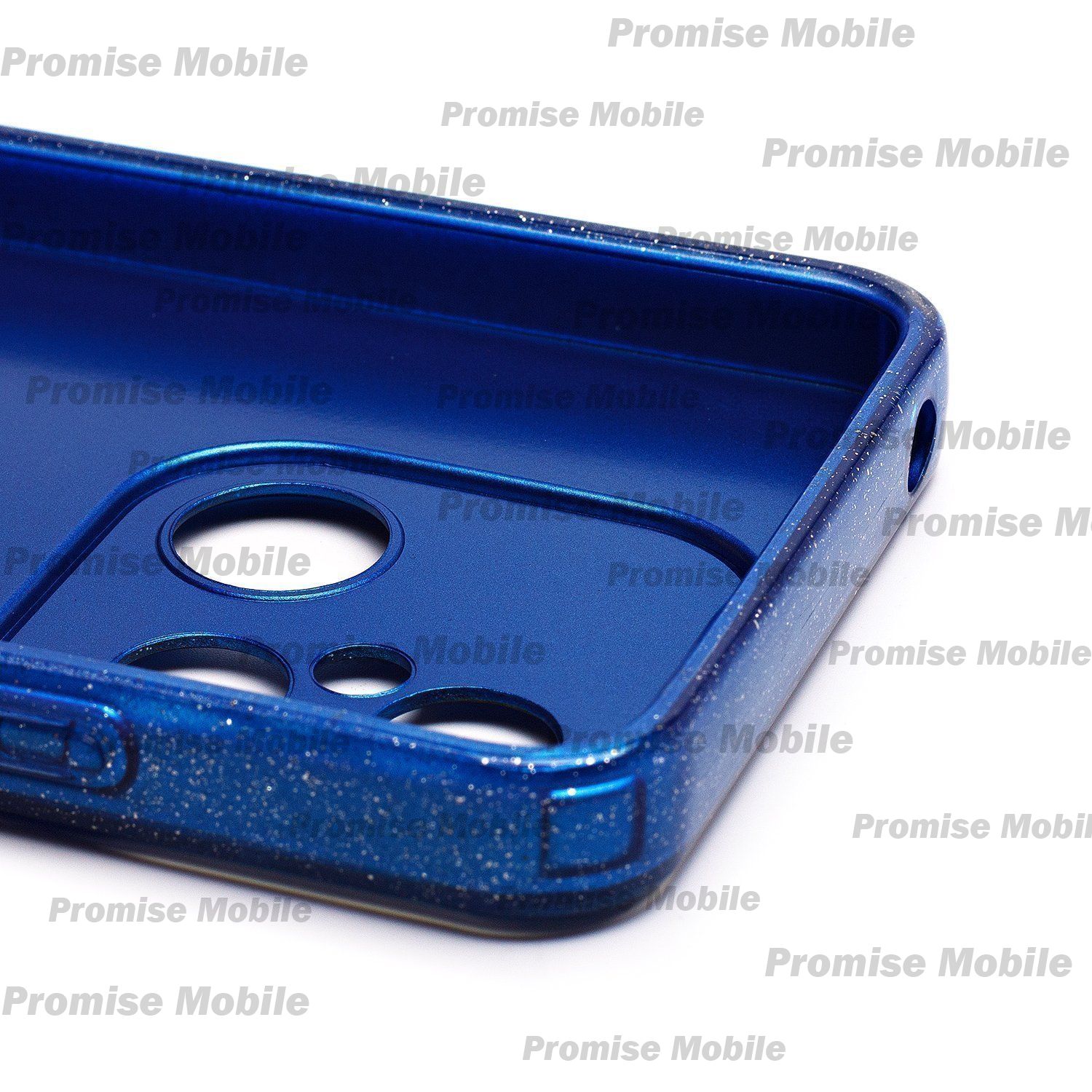 Чехол для Xiaomi Poco C55 силиконовый с блестками №3 <синий> ― Розничный PromiseMobile