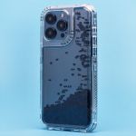 Чехол для Apple iPhone 15 Pro Max силиконовый с блестками №4 <черный>