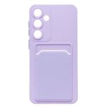 Чехол для Samsung SM-S936B (Galaxy S25 Plus) силиконовый с картхолдером №9 <светло-фиолетовый>