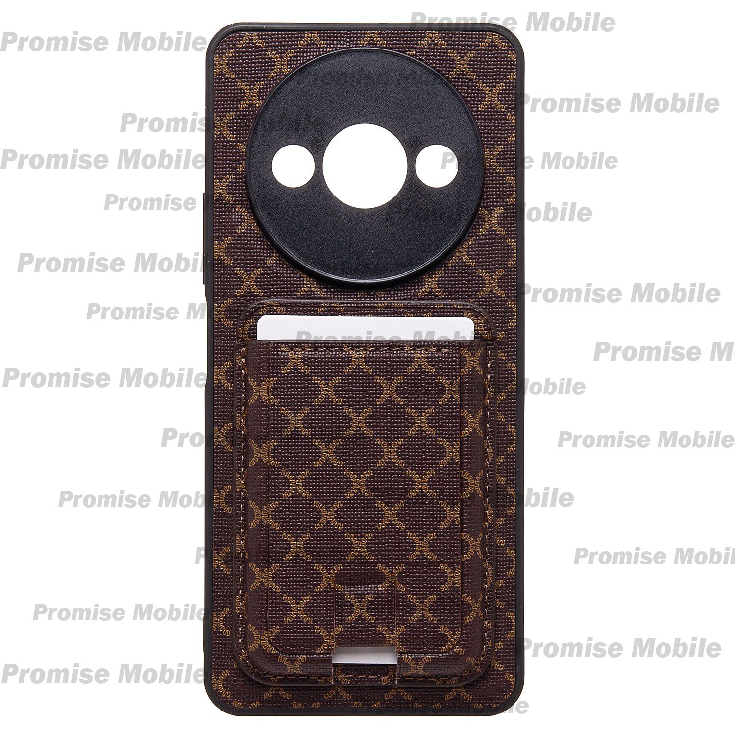 Чехол для Xiaomi 23129RN51X силиконовый с картхолдером №8 <коричневый> ― Розничный PromiseMobile