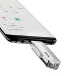 Карта памяти USB 3.0 + USB-C 64 Gb Hoco UD10 Wise <серебристый>