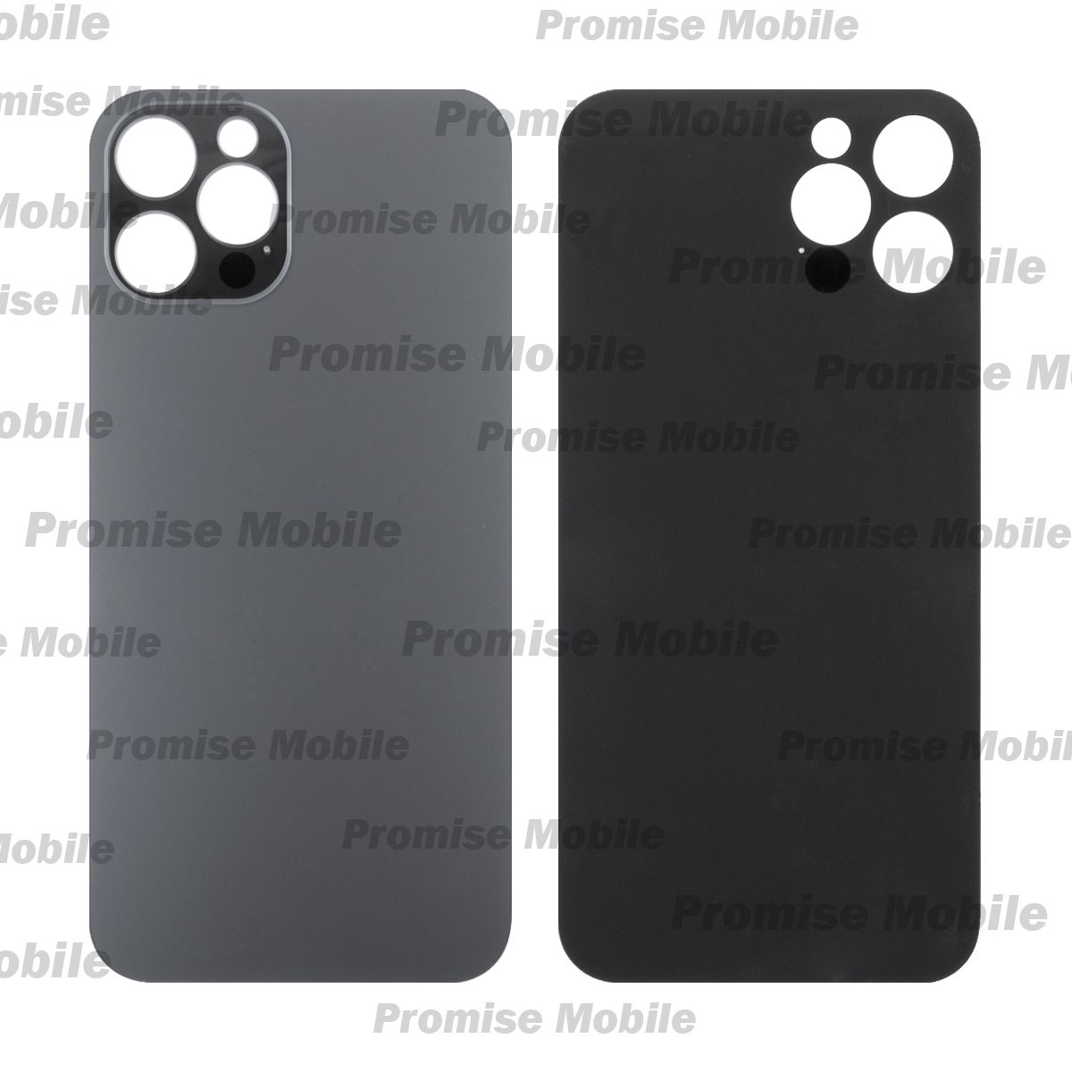 Задняя крышка для Apple iPhone 12 Pro (широкий вырез под камеру) <серый> ― Розничный PromiseMobile