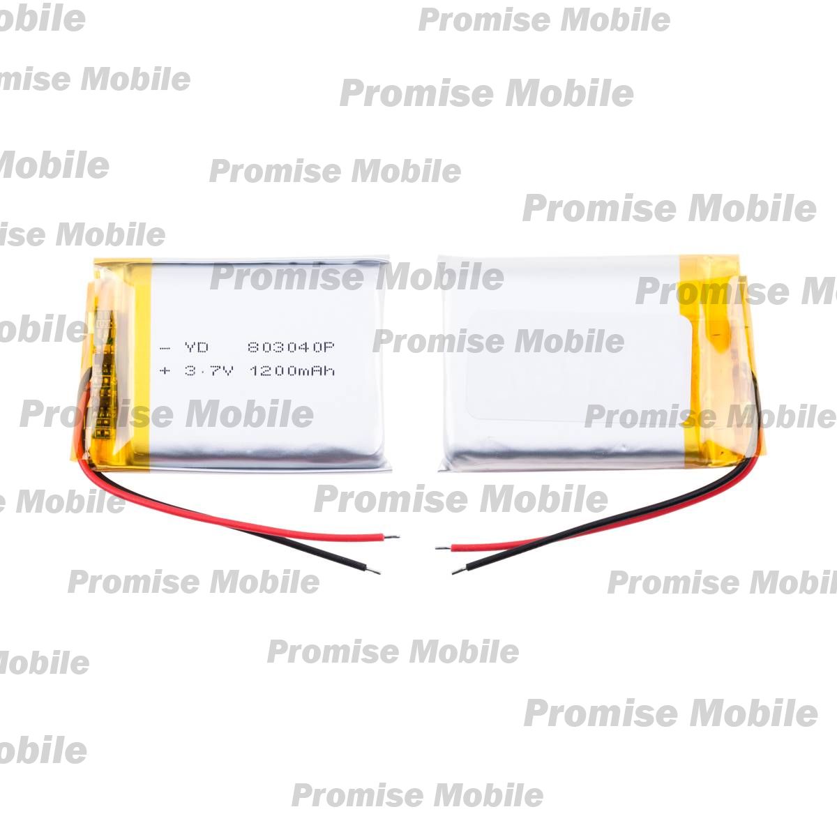 Аккумуляторная батарея универсальная 803040p (8*30*40 mm/3,7v/Li-Pol/2 контакта) 1200 mAh ― Розничный PromiseMobile