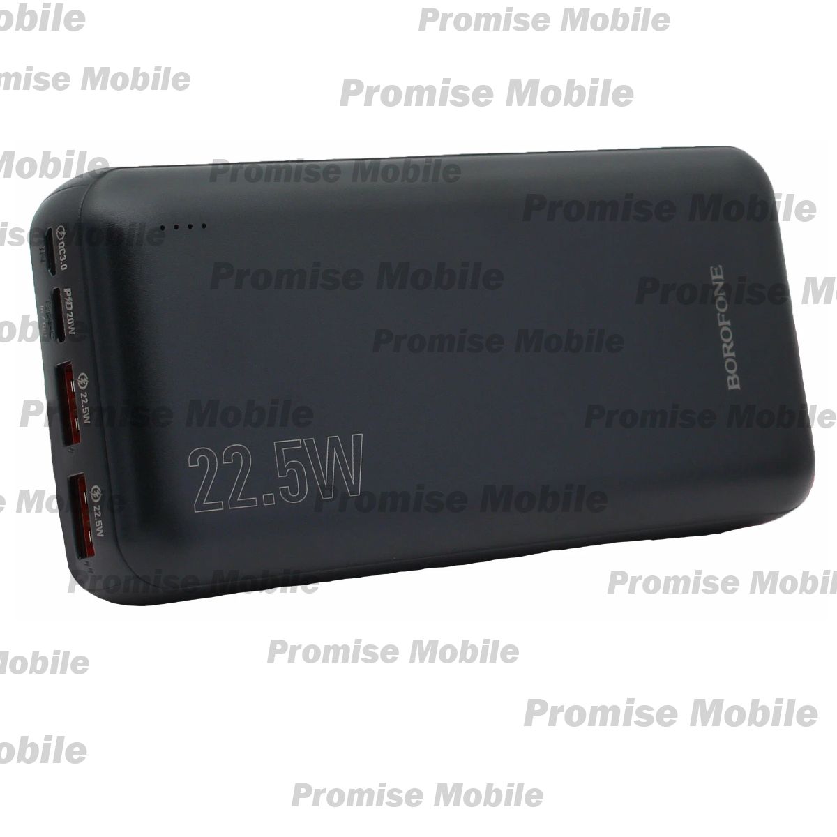 Внешний аккумулятор USB Borofone BJ38B (30000 mAh/22.5W/QC3.0/PD/2 USB/MicroUSB/Type-C/LED индикатор) <черный> ― Розничный PromiseMobile