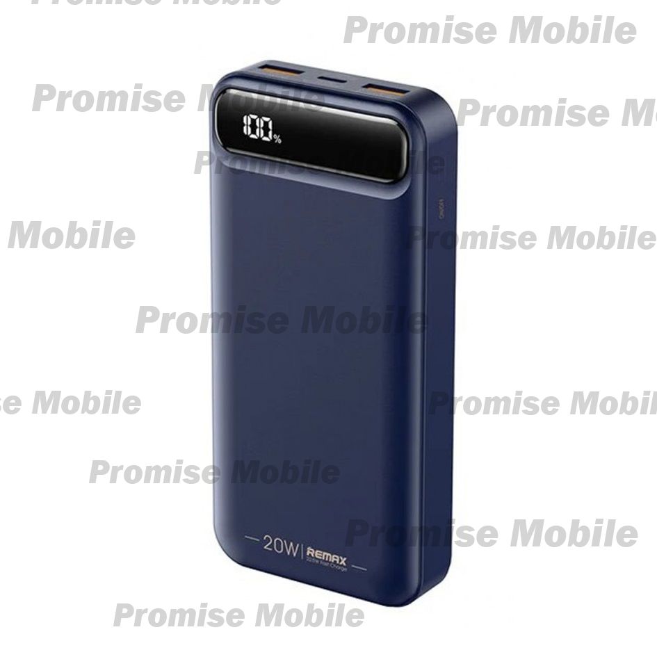Внешний аккумулятор USB Remax RPP-521 (20000 mAh/22,5W/QC3.0/2 порта USB/порт USB-C PD/LCD) <синий> тех. упаковка ― Розничный PromiseMobile
