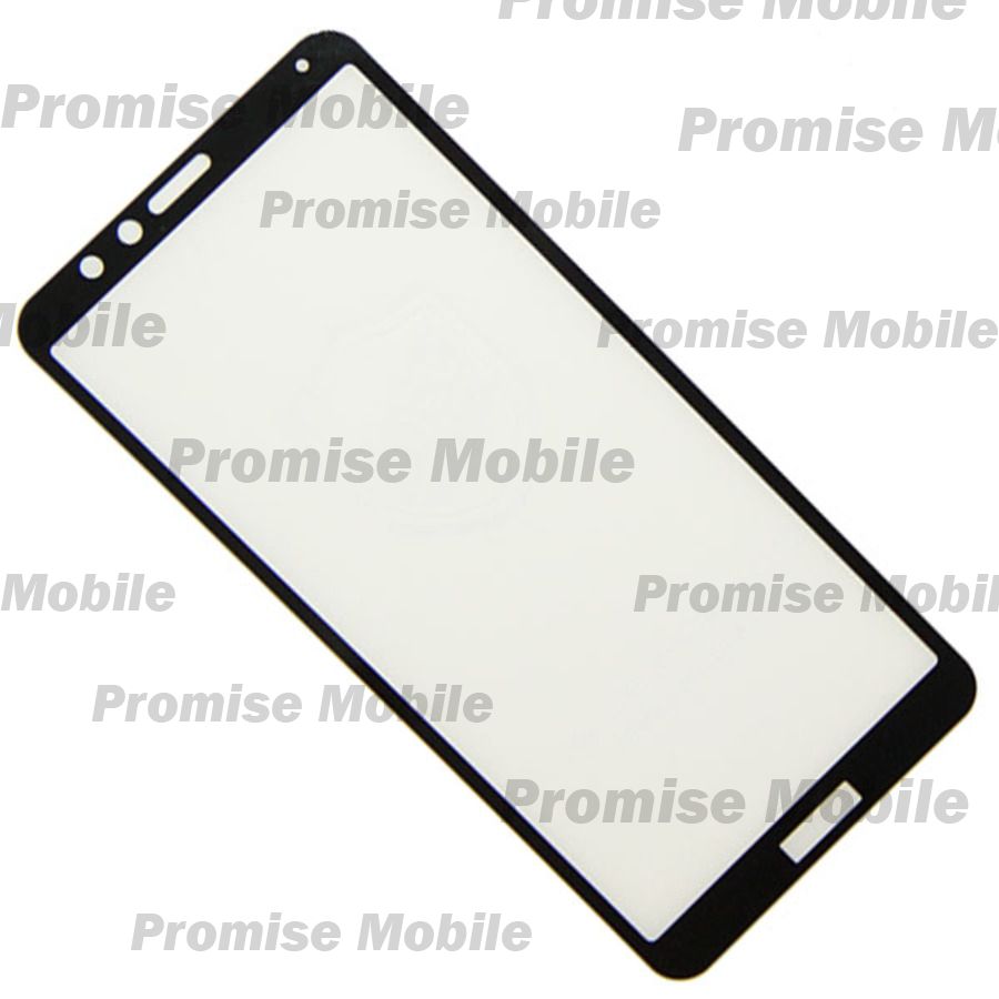 Защитное стекло для Honor 7X (BND-L21) (2,5D/полная наклейка) <черный> ― Розничный PromiseMobile