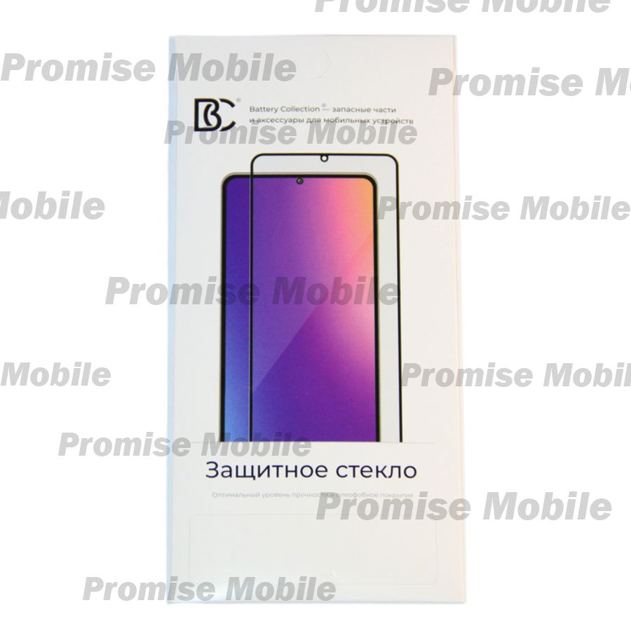 Защитное стекло для Realme RMX3472 (2,5D/закаленное, полная наклейка) <черный> в блистере ― Розничный PromiseMobile