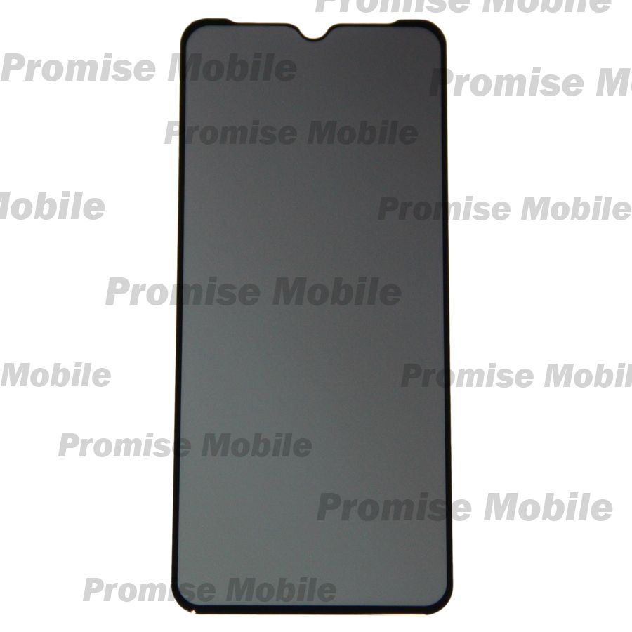 Защитное стекло для Samsung SM-A025F (Galaxy A02s) (2.5D/антишпион, полная наклейка) <черный> ― Розничный PromiseMobile