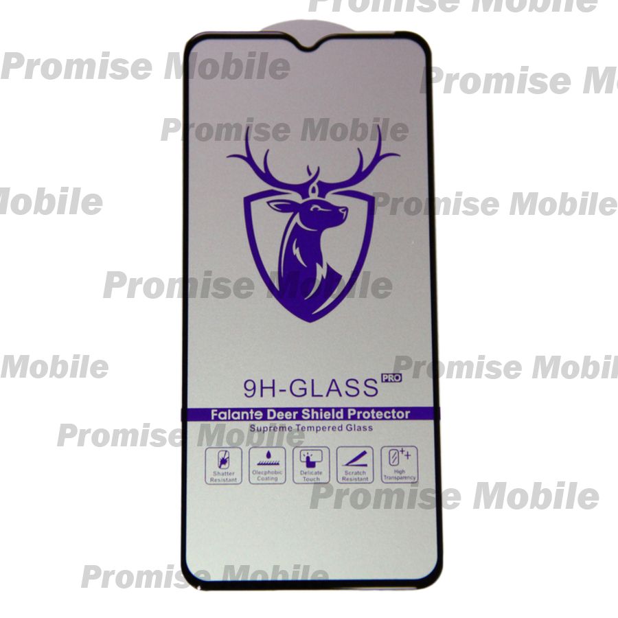 Защитное стекло для Samsung SM-A235F (Galaxy A23) (2,5D/закаленное, полная наклейка) <черный> в блистере ― Розничный PromiseMobile