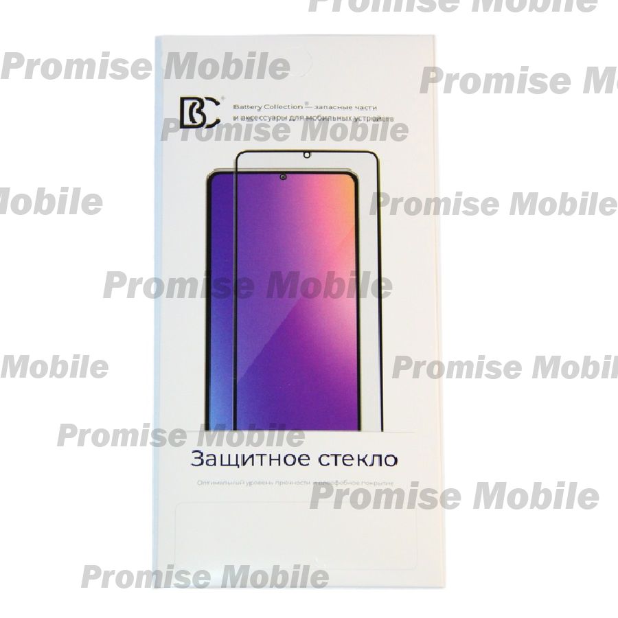 Защитное стекло для Samsung SM-G996B (Galaxy S21 Plus) (2.5D/закаленное, полная наклейка) <черный> в блистере ― Розничный PromiseMobile