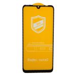 Защитное стекло для Xiaomi Redmi Note 7 Pro (2.5D/закаленное, полная наклейка) <черный> в блистере