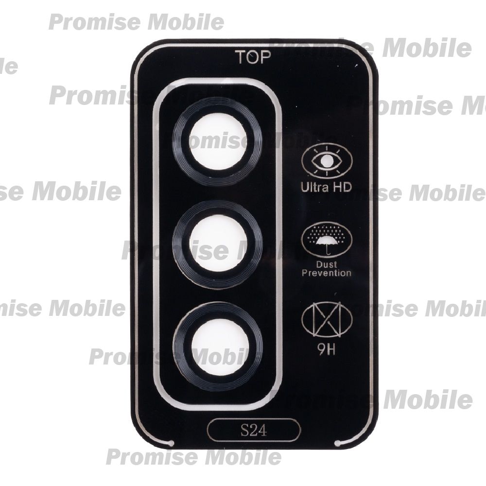 Защитное стекло линзы камеры для Samsung SM-S921B (Galaxy S24) (комплект 3 шт.) <черный> ― Розничный PromiseMobile