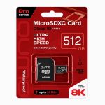 Карта памяти MicroSD 512 Gb CL10 Qumo (UHS-1) в блистере с адаптером