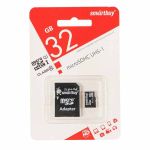 Карта памяти MicroSDHC LE 32 Gb CL10 Smart Buy с адаптером