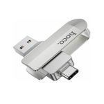 Карта памяти USB 3.0 + USB-C 32 Gb Hoco UD10 Wise <серебро>