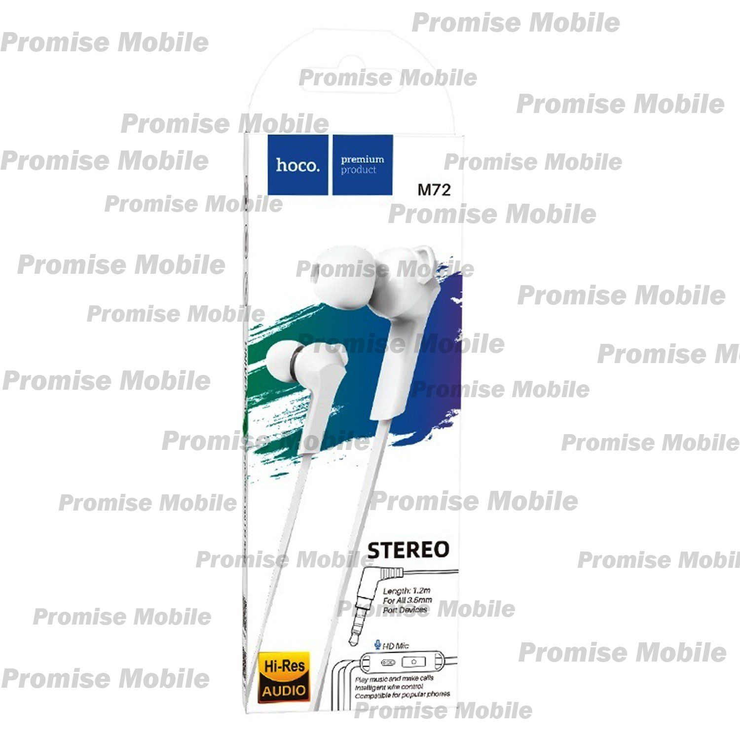 Гарнитура 3.5 Hoco M72 <белый> ― Розничный PromiseMobile
