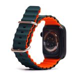 Ремешки для Apple Watch Series 1 (42 mm) Ocean Band силиконовый <зелено-оранжевый>