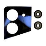 Стекло камеры для Tecno Pova 5 (LH7n) в сборе с рамкой <черный>