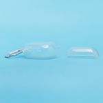 Чехол для кейса наушников Apple AirPods 4 силиконовый с карабином <прозрачный>