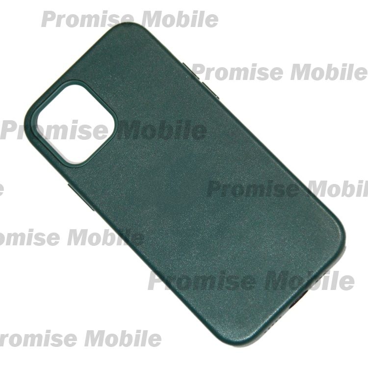Чехол для Apple iPhone 12 Pro Max Leather MagSafe <темно-зеленый> (премиум) ― Розничный PromiseMobile