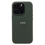Чехол для Apple iPhone 15 Pro силиконовый MagSafe (анимация работает) <зеленый> (премиум)