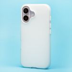 Чехол для Apple iPhone 16 силиконовый матовый №10 <белый>