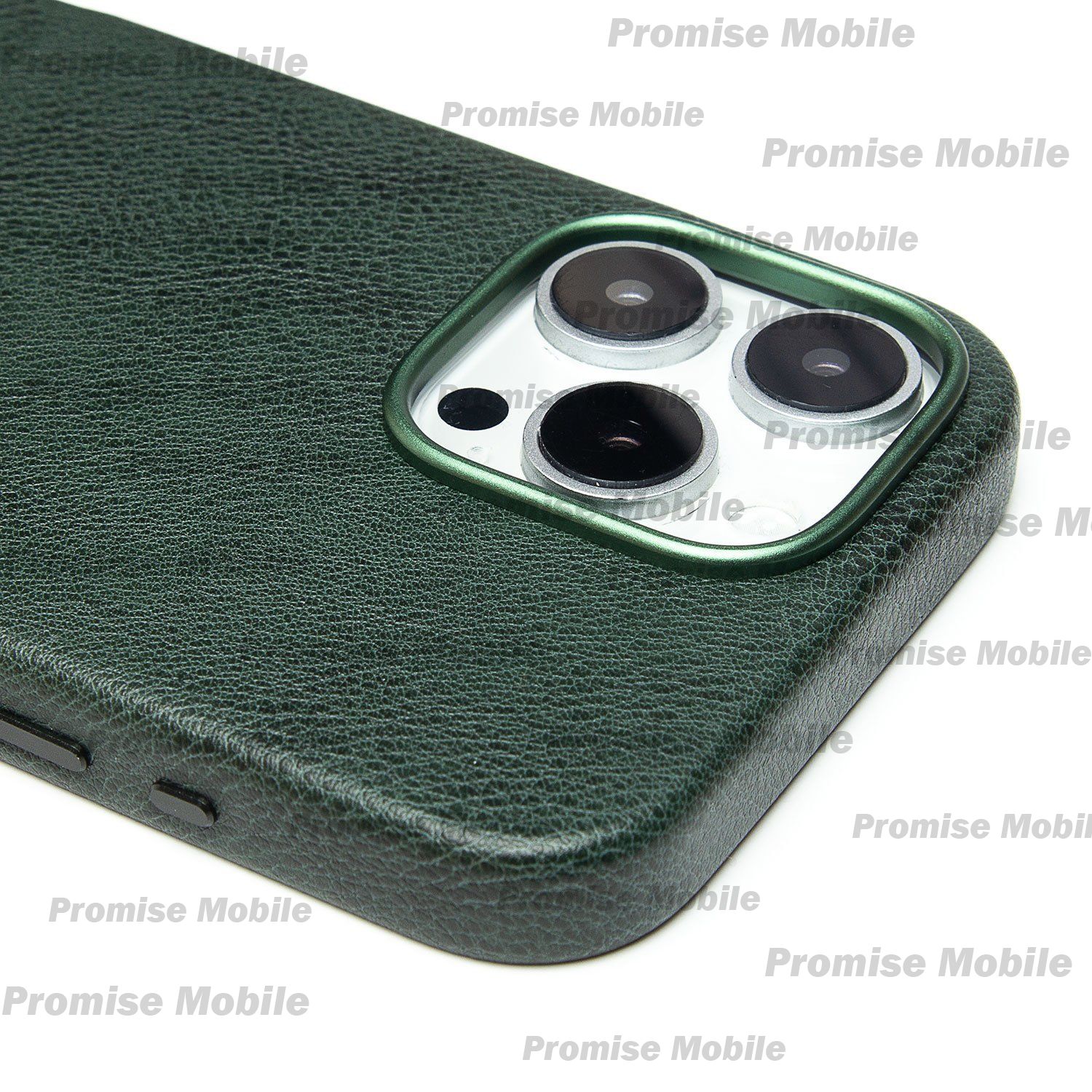 Чехол для Apple iPhone 16 Pro Max натуральная кожа MagSafe <темно-зеленый> ― Розничный PromiseMobile